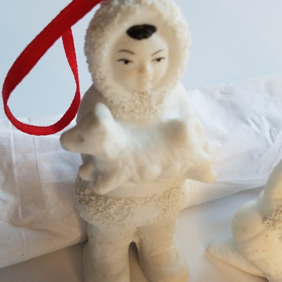 Rare Vintage Arctic Kids of Alaska Porcelain Bisque Collectable Ornaments - Picture 6 of 17